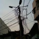 Utility pole in Hyderabad, India